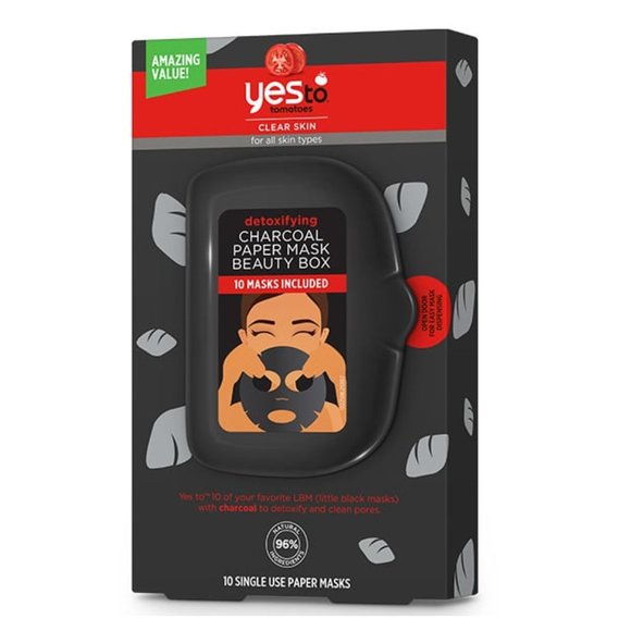 Yes to Tomatoes Detoxifying Charcoal Paper Mask 10 - Picture 1 of 3